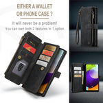 For Samsung Galaxy A52 4G / 5G / A52s 5G Phone Cases with Strap CASEME C30 Zipper Multiple Card Holder PU Leather Cover