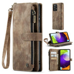 For Samsung Galaxy A52 4G / 5G / A52s 5G Phone Cases with Strap CASEME C30 Zipper Multiple Card Holder PU Leather Cover