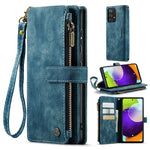 For Samsung Galaxy A52 4G / 5G / A52s 5G Phone Cases with Strap CASEME C30 Zipper Multiple Card Holder PU Leather Cover