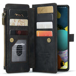For Samsung Galaxy A51 4G SM-A515 Phone Cases with Strap CASEME C30 Zipper Multiple Card Holder PU Leather Cover