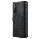 For Samsung Galaxy S22 5G Phone Cases with Strap CASEME C30 Zipper Multiple Card Holder PU Leather Cover
