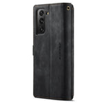For Samsung Galaxy S21 FE 5G Phone Cases with Strap CASEME C30 Zipper Multiple Card Holder PU Leather Cover
