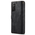 For Samsung Galaxy S21+ 5G Phone Cases with Strap CASEME C30 Zipper Multiple Card Holder PU Leather Cover