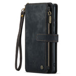 For Samsung Galaxy S21 4G / 5G Phone Cases with Strap CASEME C30 Zipper Multiple Card Holder PU Leather Cover