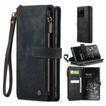 For Samsung Galaxy S20 Ultra 4G / 5G Phone Cases with Strap CASEME C30 Zipper Multiple Card Holder PU Leather Cover