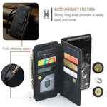 For Samsung Galaxy S20 Ultra 4G / 5G Phone Cases with Strap CASEME C30 Zipper Multiple Card Holder PU Leather Cover