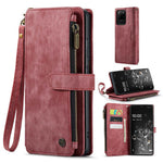 For Samsung Galaxy S20 Ultra 4G / 5G Phone Cases with Strap CASEME C30 Zipper Multiple Card Holder PU Leather Cover