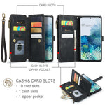 For Samsung Galaxy S20 Plus 4G / 5G Phone Cases with Strap CASEME C30 Zipper Multiple Card Holder PU Leather Cover