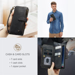 For Samsung Galaxy S20 4G / 5G Phone Cases with Strap CASEME C30 Zipper Multiple Card Holder PU Leather Cover
