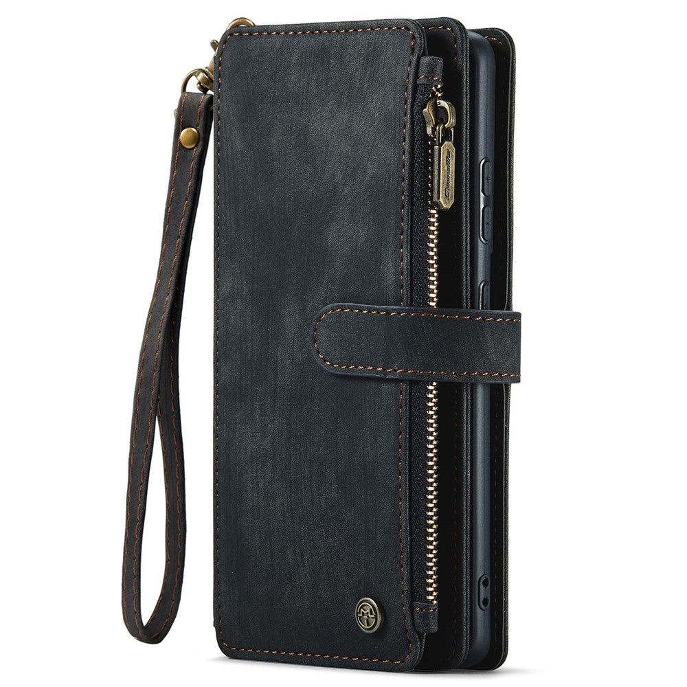 For Samsung Galaxy S20 4G / 5G Phone Cases with Strap CASEME C30 Zipper Multiple Card Holder PU Leather Cover