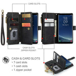 For Samsung Galaxy S20 4G / 5G Phone Cases with Strap CASEME C30 Zipper Multiple Card Holder PU Leather Cover