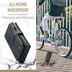 For Samsung Galaxy S20 4G / 5G Phone Cases with Strap CASEME C30 Zipper Multiple Card Holder PU Leather Cover