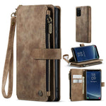 For Samsung Galaxy S20 4G / 5G Phone Cases with Strap CASEME C30 Zipper Multiple Card Holder PU Leather Cover