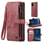 For Samsung Galaxy S20 4G / 5G Phone Cases with Strap CASEME C30 Zipper Multiple Card Holder PU Leather Cover