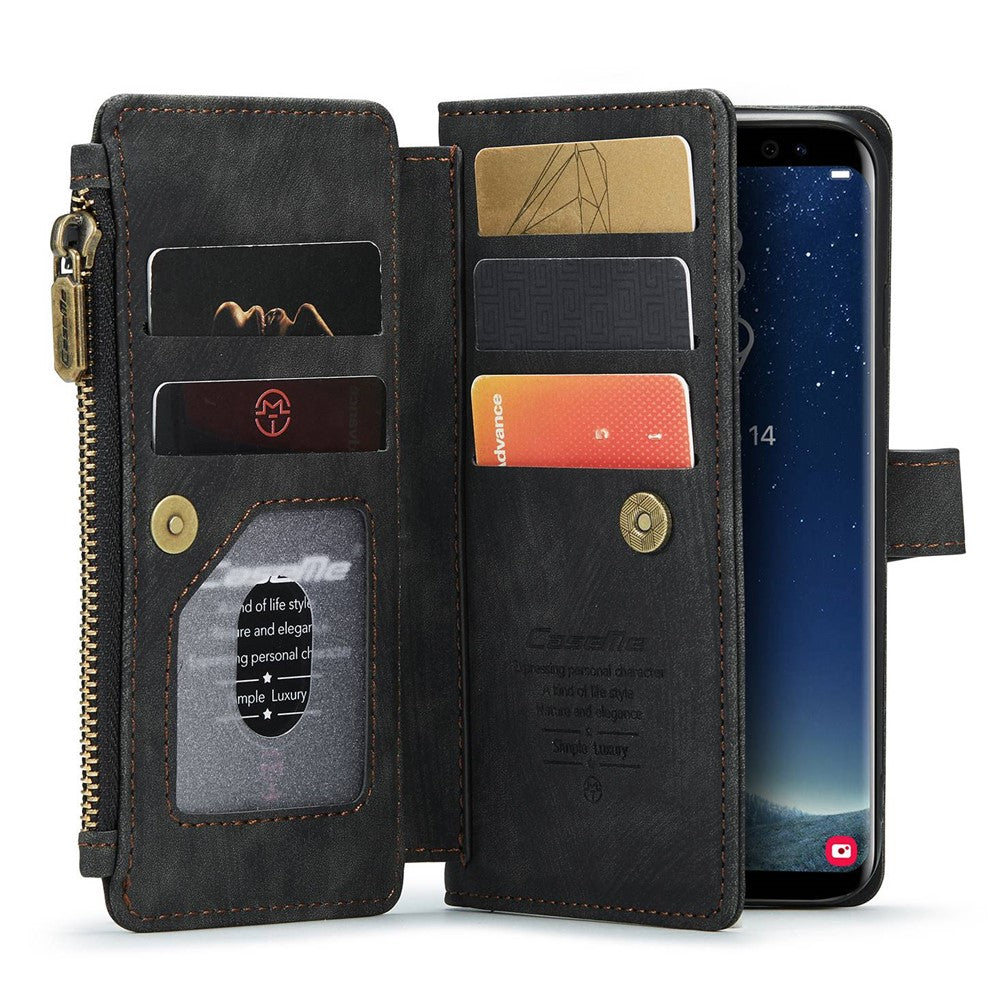 Til Samsung Galaxy S10 Telefoncovers med Rem CASEME C30 Lynlås Flere Kortrum PU Læder Cover