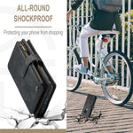 For Samsung Galaxy S9+ Phone Cases with Strap CASEME C30 Zipper Multiple Card Holder PU Leather Cover