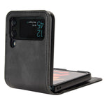 For Samsung Galaxy Z Flip3 5G PU Leather Cover Folding Phone Case Hard PC Cover with Wallet Design