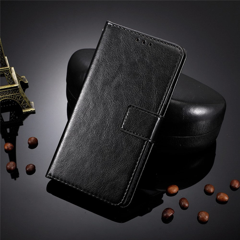 For Asus ROG Phone 6 5G / Phone 6 Pro 5G Crazy Horse Texture Wallet Case PU Leather Stand Wrist Strap Inner TPU Shockproof Flip Cover