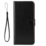 For Asus ROG Phone 6 5G / Phone 6 Pro 5G Crazy Horse Texture Wallet Case PU Leather Stand Wrist Strap Inner TPU Shockproof Flip Cover