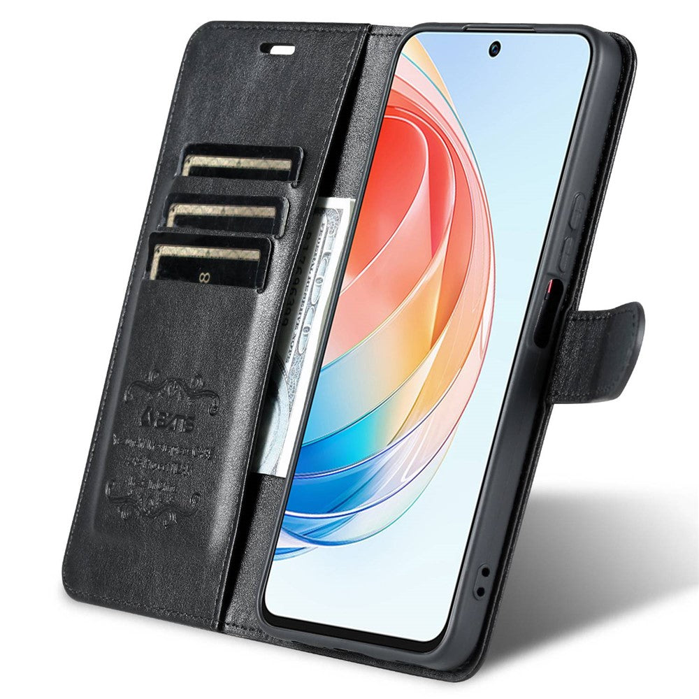 AZNS Anti-fall Flip Wallet Case for Honor X40i 5G, Full Protection PU Leather Phone Cover Shell with Viewing Stand