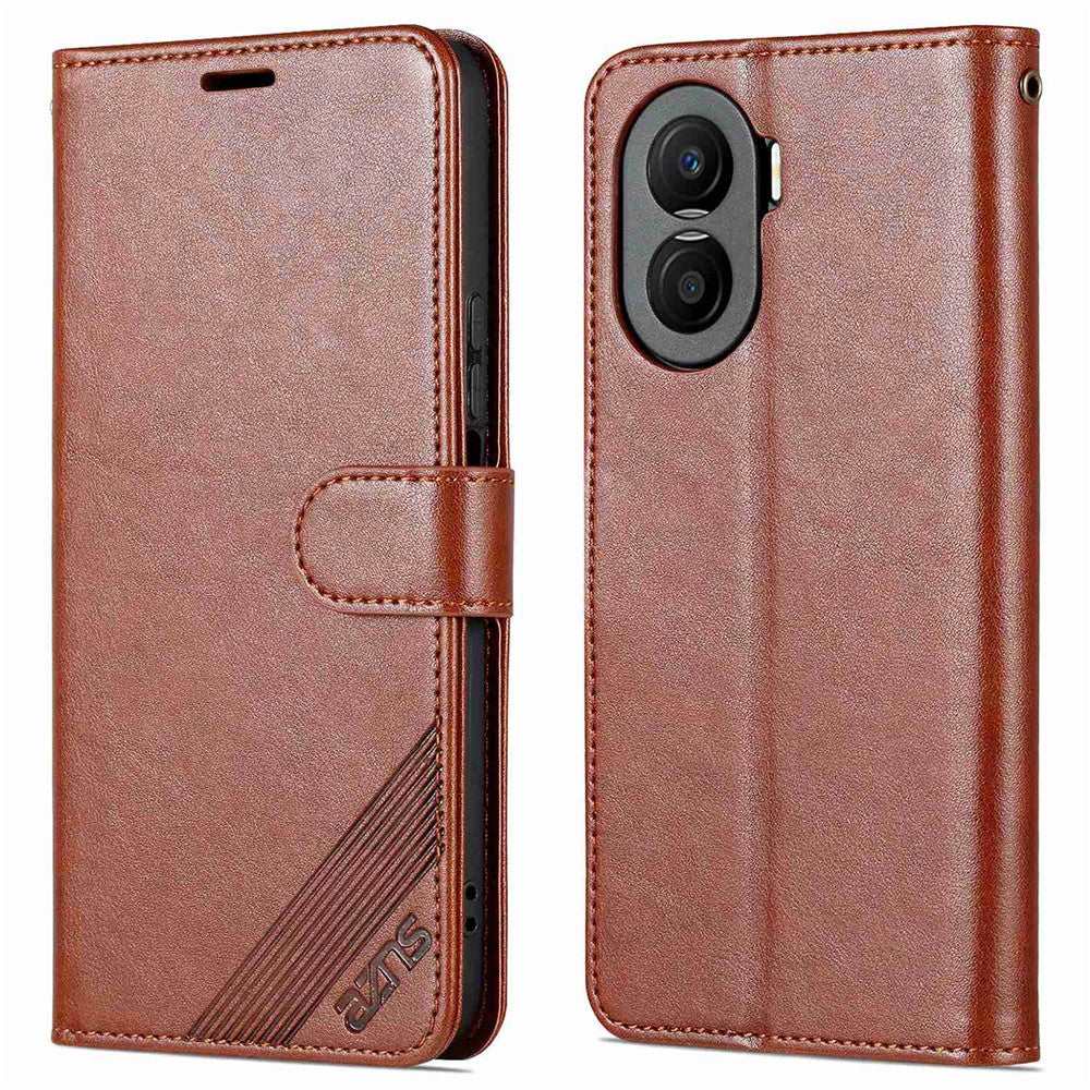 AZNS Anti-fall Flip Wallet Case for Honor X40i 5G, Full Protection PU Leather Phone Cover Shell with Viewing Stand
