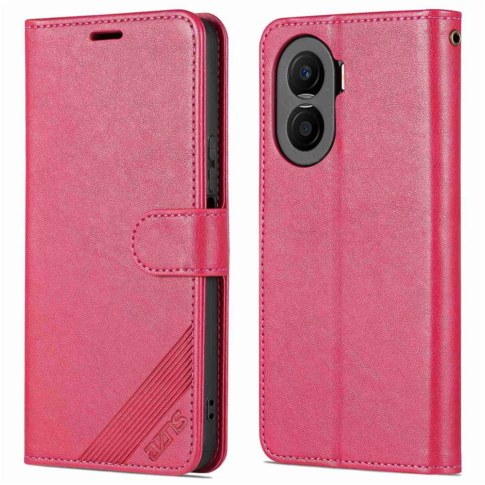 AZNS Anti-fall Flip Wallet Case for Honor X40i 5G, Full Protection PU Leather Phone Cover Shell with Viewing Stand