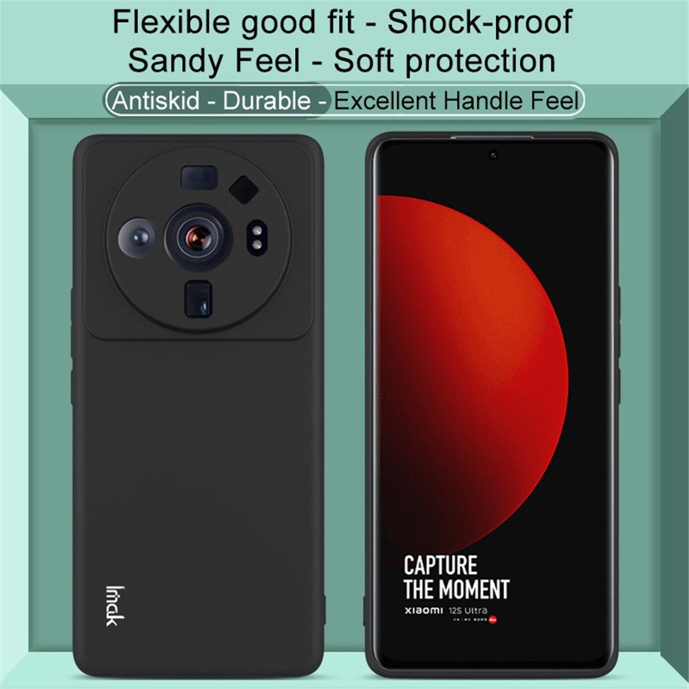 IMAK UC-3-serien för Xiaomi 12S Ultra 5G ultratunt stötsäkert mjukt TPU-mobilskal matt mobilmobilbaksida