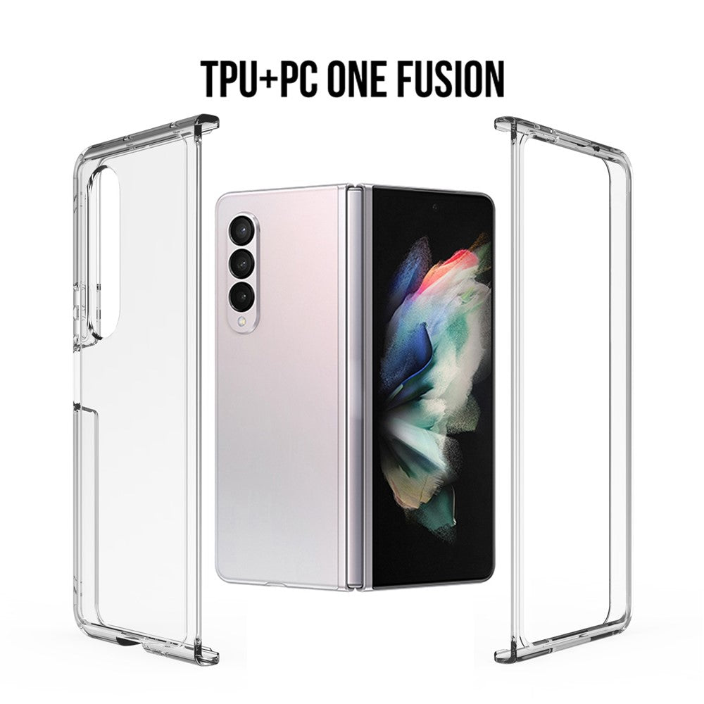 For Samsung Galaxy Z Fold4 5G Transparent Light Slim PC + TPU Hybrid Protective Cover Phone Case