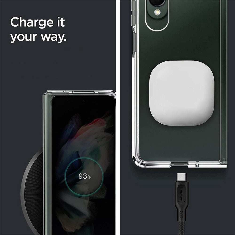 For Samsung Galaxy Z Fold4 5G Transparent Light Slim PC + TPU Hybrid Protective Cover Phone Case