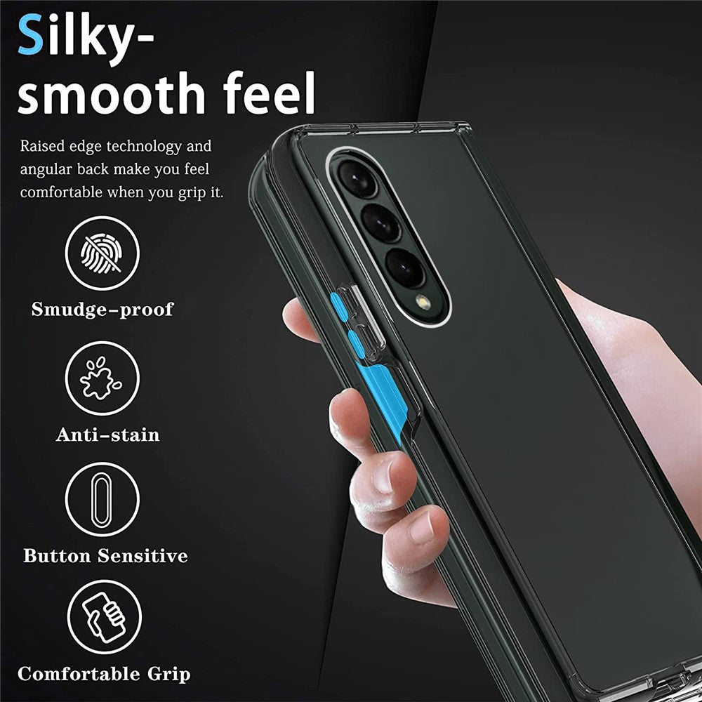 For Samsung Galaxy Z Fold4 5G Transparent Light Slim PC + TPU Hybrid Protective Cover Phone Case