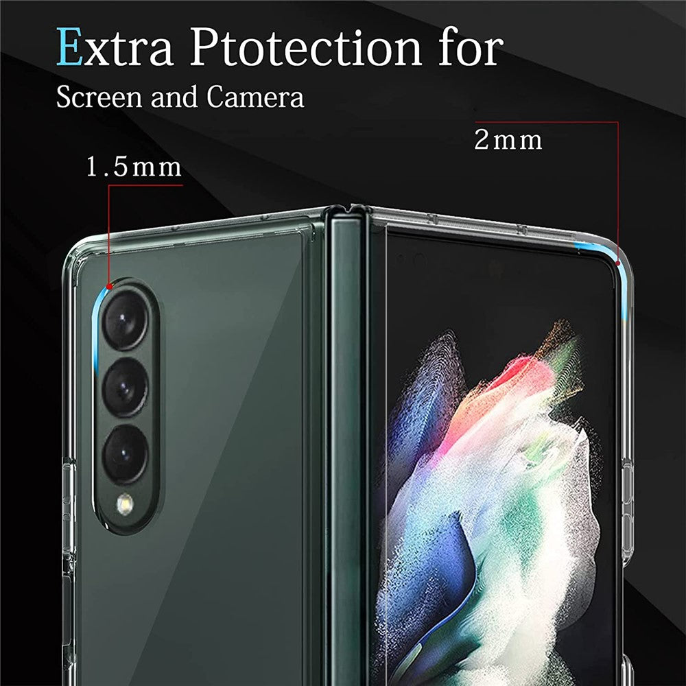For Samsung Galaxy Z Fold4 5G Transparent Light Slim PC + TPU Hybrid Protective Cover Phone Case