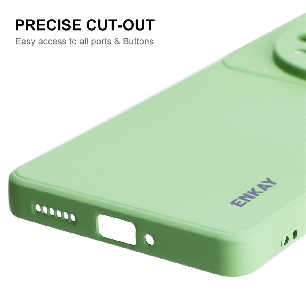 ENKAY HAT PRINCE För Xiaomi 12S Ultra 5G Rak Kant Flytande Silikonskal med Precis Utskärning Linsskydd