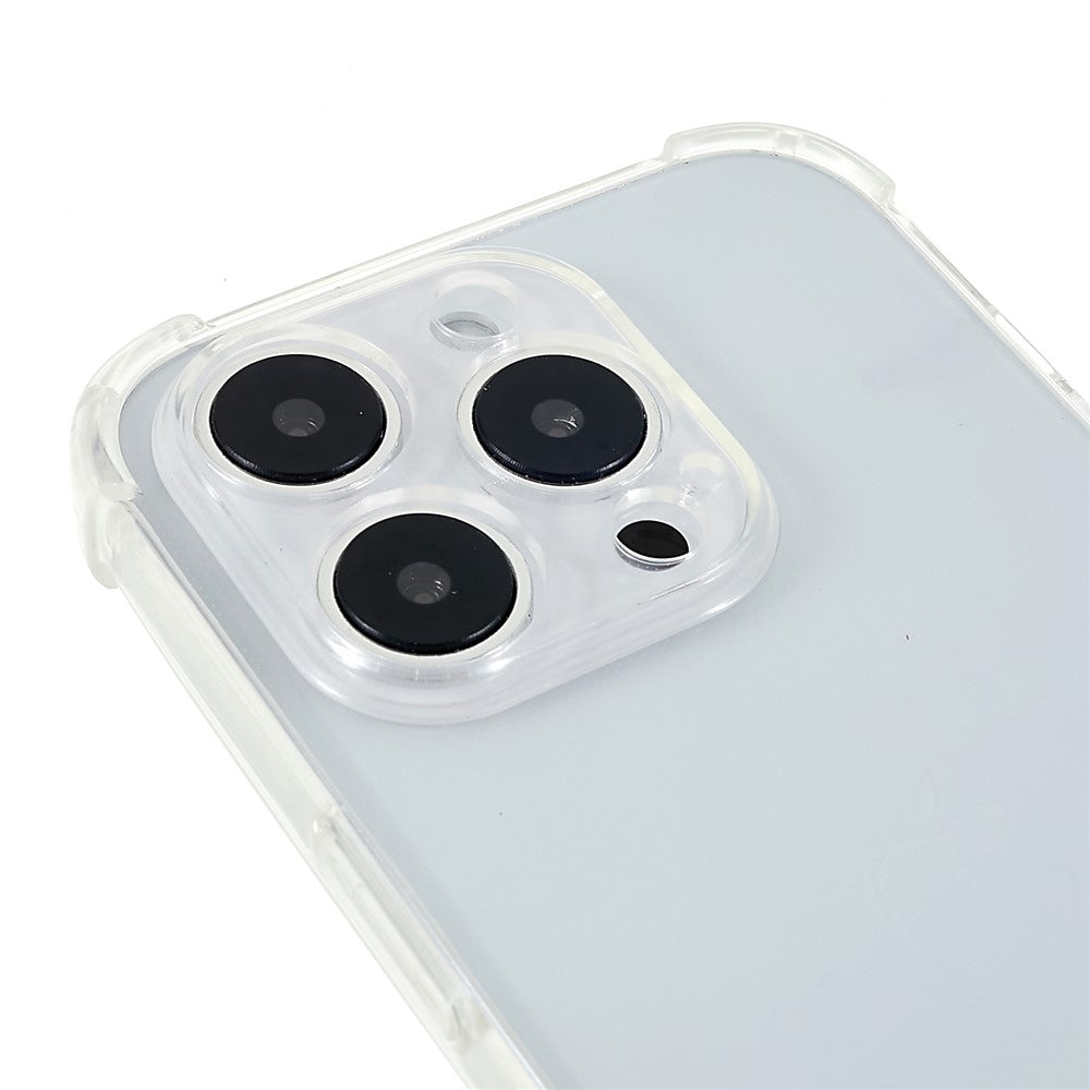 Til iPhone 14 Pro 6.1 tommer krystalklart telefoncover med forstærkede hjørner, anti-fald TPU-cover med snor