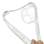 For iPhone 14 6,1 tommer forstærket hjørne telefoncover Anti-drop gennemsigtigt TPU cover med snor