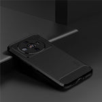 MOFI JK TPU Series-1 for Xiaomi 12S Ultra 5G Anti-scratch Brushed Surface Soft TPU Drop-proof Case Carbon Fiber Phone Shell
