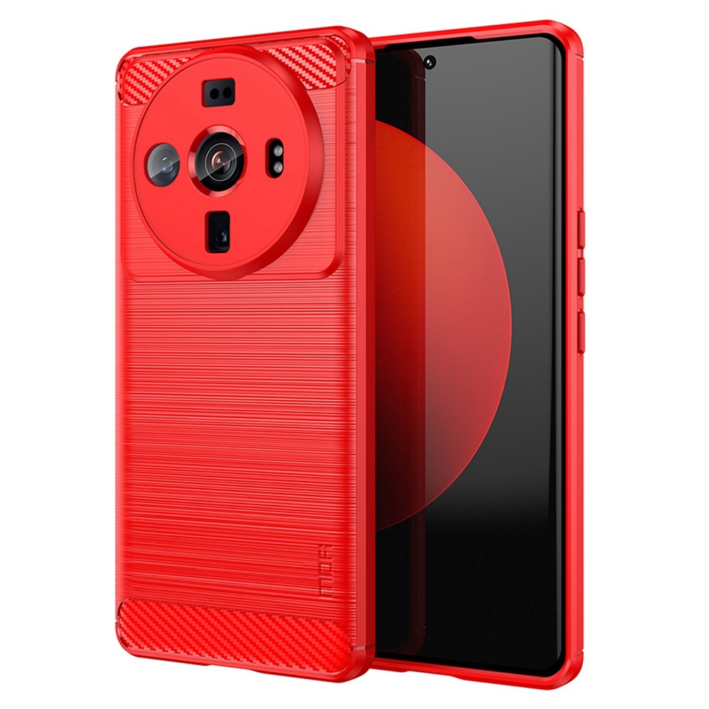 MOFI JK TPU Series-1 for Xiaomi 12S Ultra 5G Anti-scratch Brushed Surface Soft TPU Drop-proof Case Carbon Fiber Phone Shell