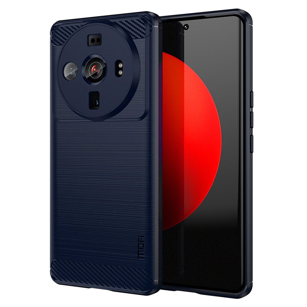 MOFI JK TPU Series-1 for Xiaomi 12S Ultra 5G Anti-scratch Brushed Surface Soft TPU Drop-proof Case Carbon Fiber Phone Shell