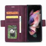 FORWENW F3-Series For Samsung Galaxy Z Fold4 5G Shockproof PU Leather Phone Case Wallet Stand Mobile Phone Flip Cover