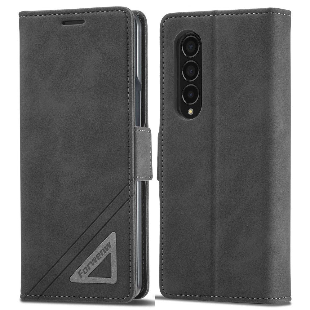 FORWENW F3-Series For Samsung Galaxy Z Fold4 5G Shockproof PU Leather Phone Case Wallet Stand Mobile Phone Flip Cover