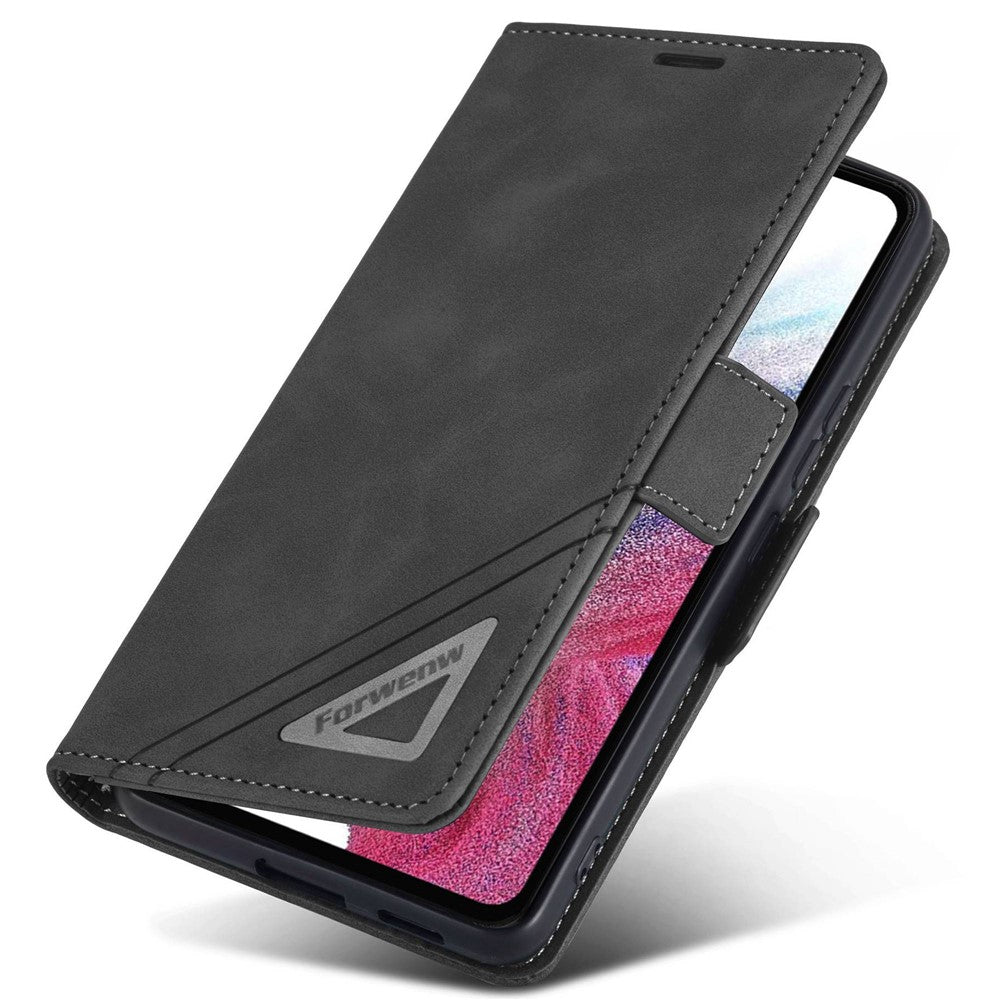 FORWENW F3-serien för Samsung Galaxy F23 5G / M23 5G / A23 5G (Global version) / 4G Fullt skyddande mobilfodral med fällbart plånboksfodral i PU-läder med stativ, korthållare