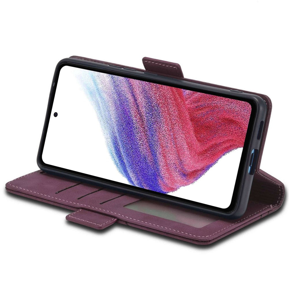 FORWENW F3-serien mobilskal för Samsung Galaxy A32 5G / M32 5G, korthållare stötsäker magnetisk PU-läder plånboksställ skyddande mobilskal