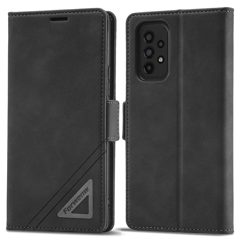 FORWENW F3-serien mobilskal för Samsung Galaxy A32 5G / M32 5G, korthållare stötsäker magnetisk PU-läder plånboksställ skyddande mobilskal