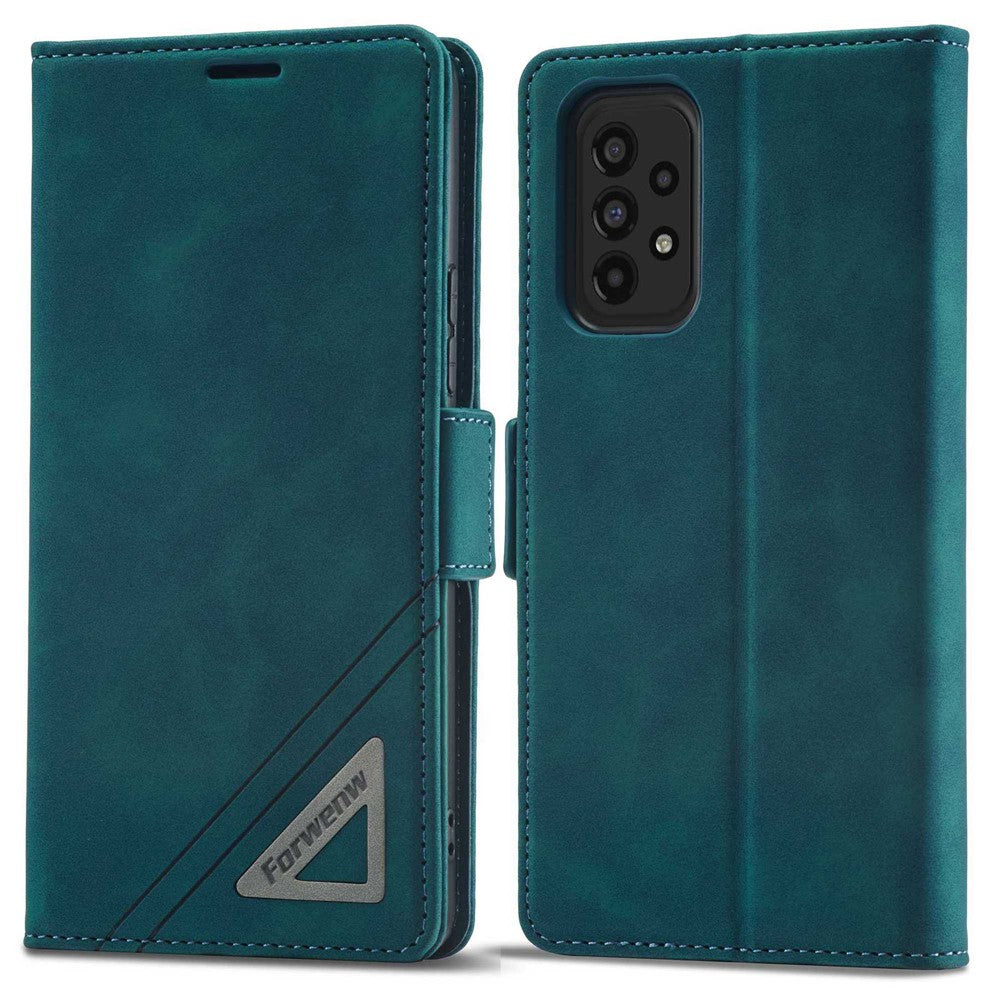 FORWENW F3-serien mobilskal för Samsung Galaxy A32 5G / M32 5G, korthållare stötsäker magnetisk PU-läder plånboksställ skyddande mobilskal
