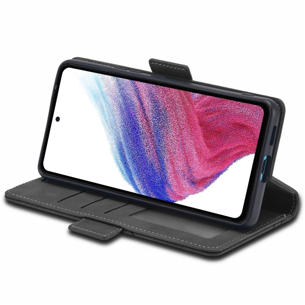 FORWENW F3-serien för Samsung Galaxy A73 5G slitstarkt plånboksfodral i PU-läder, fällbart läder, mobilmobilfodral med stativ
