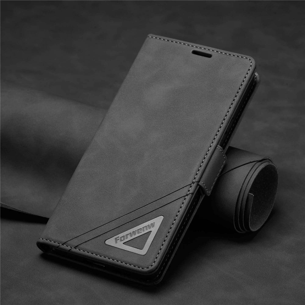 FORWENW F3-serien för Samsung Galaxy A73 5G slitstarkt plånboksfodral i PU-läder, fällbart läder, mobilmobilfodral med stativ