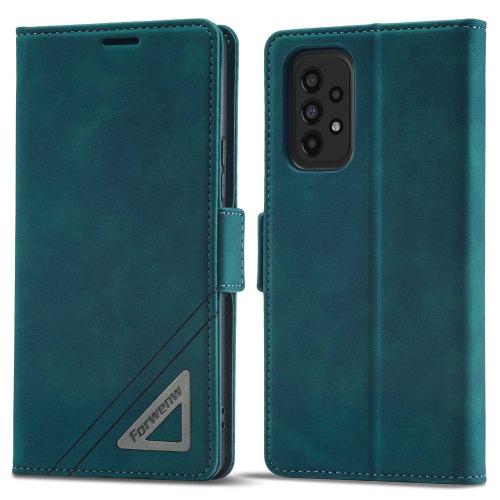 FORWENW F3-serien til Samsung Galaxy A33 5G Ridsefast pungcover i PU-læder med stander