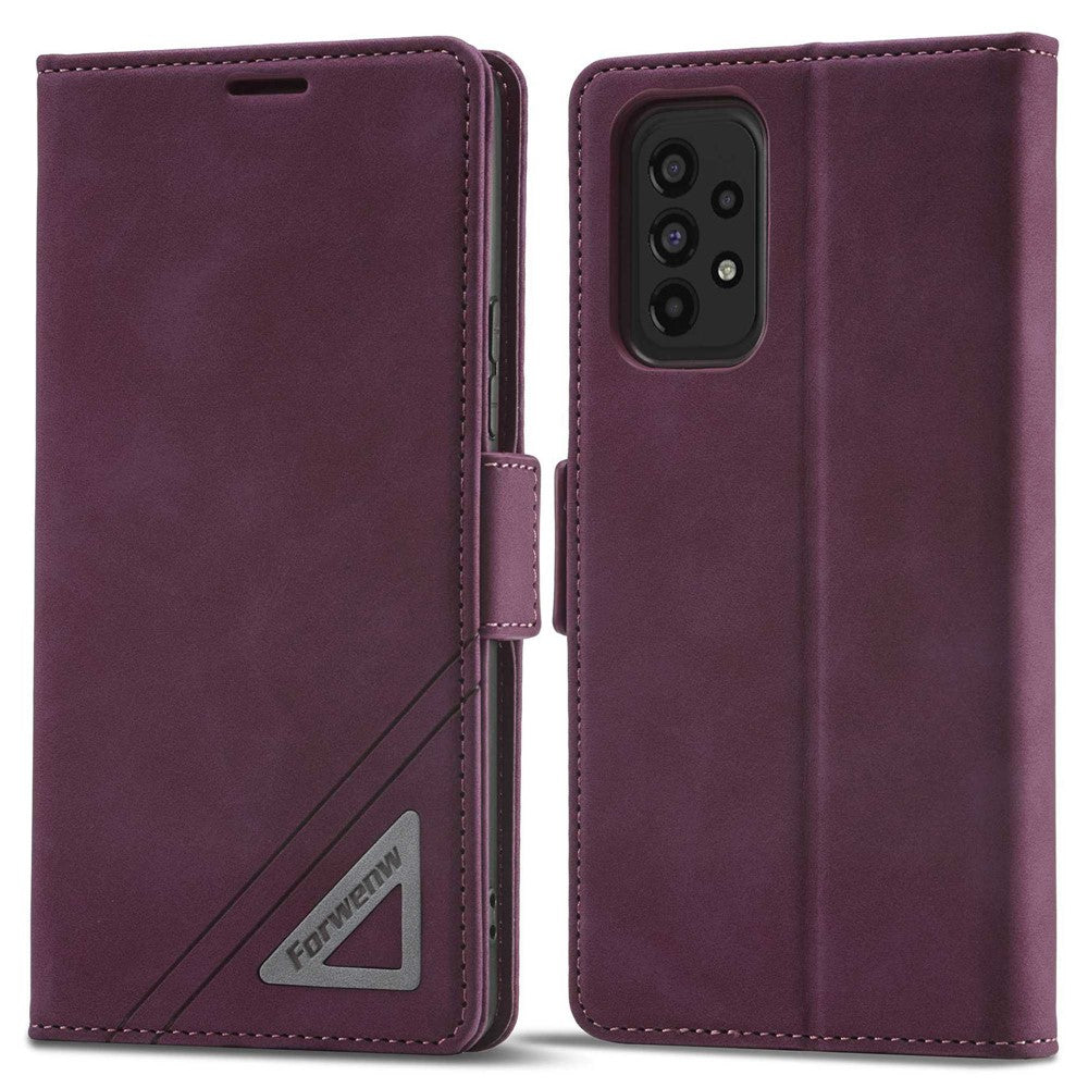 FORWENW F3-serien til Samsung Galaxy A33 5G Ridsefast pungcover i PU-læder med stander