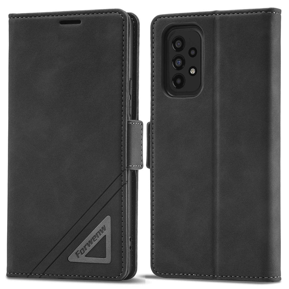 FORWENW F3-serien til Samsung Galaxy A33 5G Ridsefast pungcover i PU-læder med stander