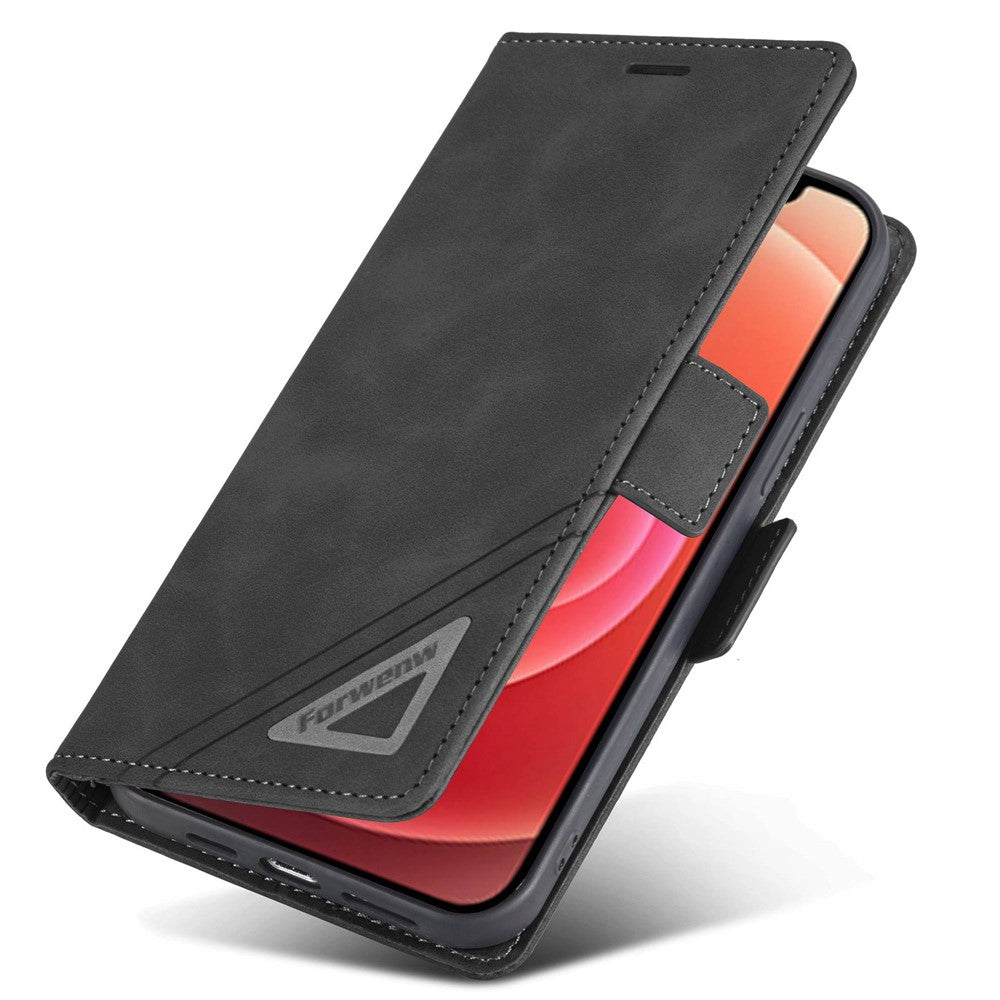 FORWENW F3-Series For iPhone 12 / 12 Pro 6.1 inch All-around Protection Wallet Feature Case PU Leather Magnetic Phone Cover with Stand
