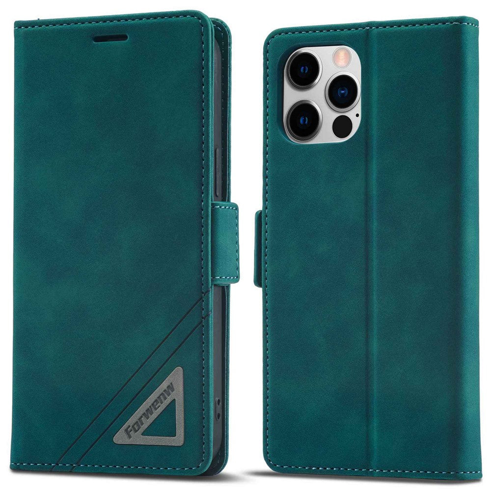FORWENW F3-Series For iPhone 12 / 12 Pro 6.1 inch All-around Protection Wallet Feature Case PU Leather Magnetic Phone Cover with Stand